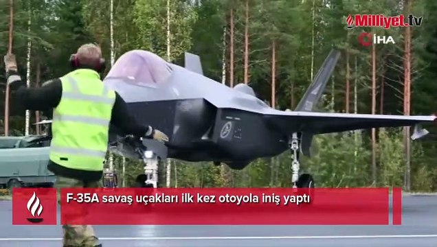 F-35'ler otoyola indi, bir ilk yaşandı
