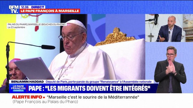 Propos du pape sur les migrants: Il est dans sa mission de représenter un idéal selon Benjamin Haddad, député Renaissance