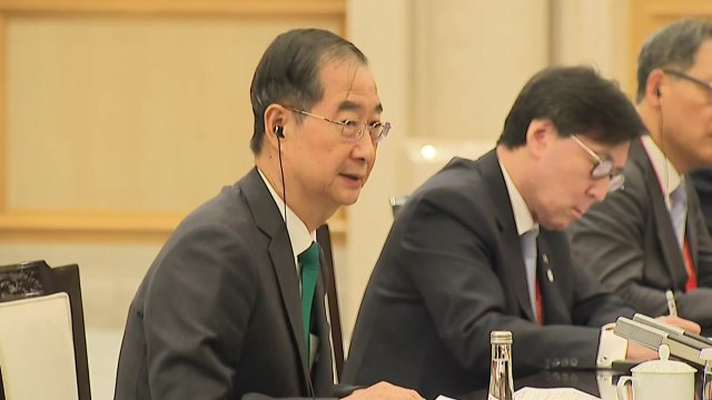 한 총리-시진핑 20여 분간 면담... 한중 관계 발전 희망 / YTN