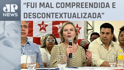 Gleisi diz que teve fala sobre Justiça Eleitoral tirada de contexto, mas critica custos