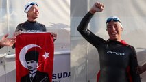 Maltepeli sporcu İrem Sönmez, kadına şiddete karşı 24 saat aralıksız yüzmeye başladı