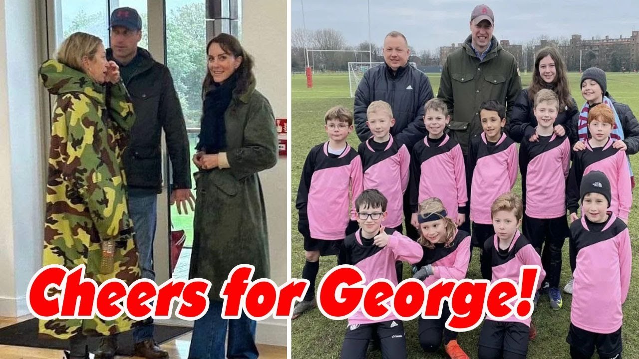 Prince William and Princess Kate were SPOTTED cheering for George to play football at school