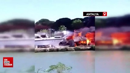 Antalya Aksu'da otluk alanda başlayan yangın yayıldı