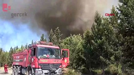 Antalya'da orman yangını teknelere sıçradı