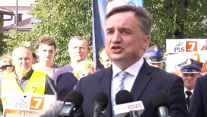 Minister sprawiedliwości Zbigniew Ziobro w Biłgoraju