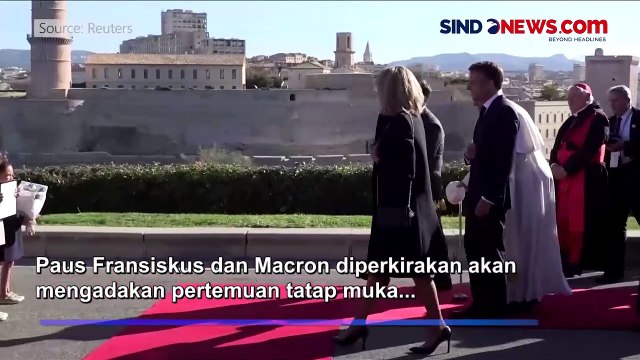 Paus Fransiskus Tiba di Marseille Disambut Presiden Macron