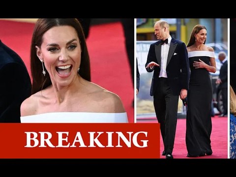 Kate dazzles as she and William greeted by Tom Cruise waiting on Top Gun red carpet