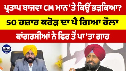 ਪ੍ਰਤਾਪ ਬਾਜਵਾ CM ਮਾਨ 'ਤੇ ਕਿਉਂ ਭੜਕਿਆ? 50 ਹਜ਼ਾਰ ਕਰੋੜ ਦਾ ਪੈ ਗਿਆ ਰੌਲਾ |OneIndia Punjabi