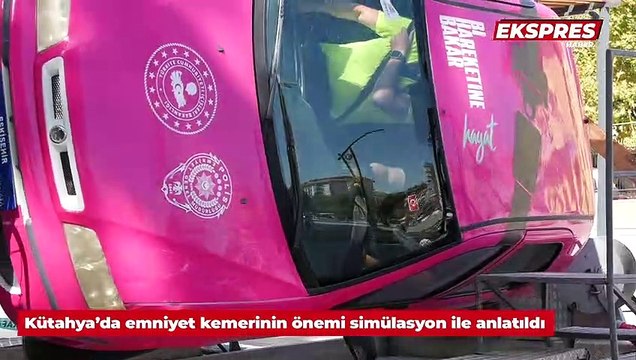Kütahya’da emniyet kemerinin önemi simülasyon ile anlatıldı