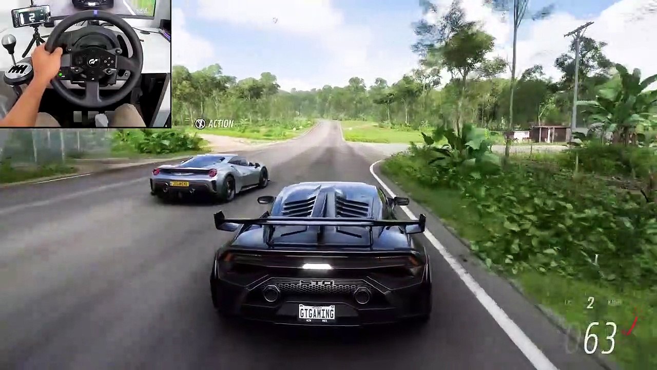 Lamborghini Huracán STO & Ferrari 488 Pista - Forza Horizon 5 - Thrustmaster T300RS gameplay