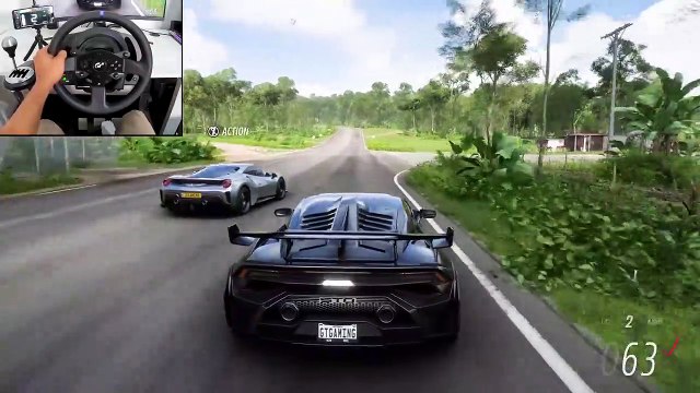 Lamborghini Huracán STO & Ferrari 488 Pista - Forza Horizon 5 - Thrustmaster T300RS gameplay