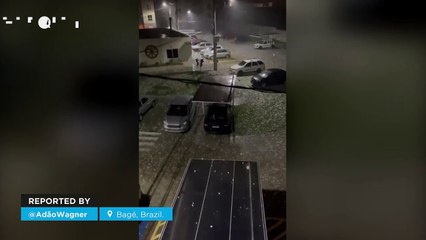 Catastrophic hailstorm in Bagé, Brazil