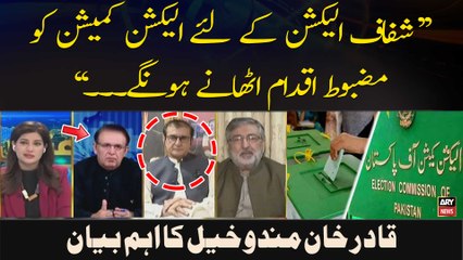 "ECP ko shafaf elections kay liye mazbot qadam uthana hongay", Qadir Mandokhel