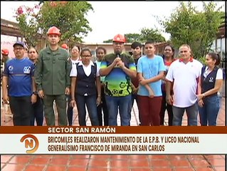 Cojedes | Bricomiles realizan trabajos de recuperación en la Escuela Primaria Bolivariana