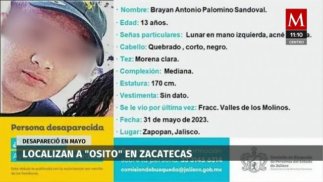 ‘Osito’, el joven desaparecido, es trasladado a Jalisco por la Fiscalía y está bajo resguardo