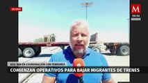 INM y Ferromex realizan operativos para bajar a migrantes de trenes en Aguascalientes