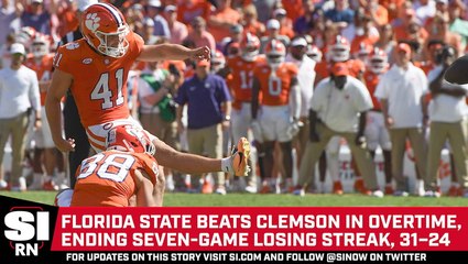 Florida State Topples Clemson in Overtime for First Time Since 2014, 31–24