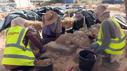 العثور على 4 قبور تعود لألفي عام ضمن أول مقبرة رومانية كاملة في غزة