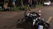 Motociclista é socorrido ao se envolver em acidente na Rua Paraná