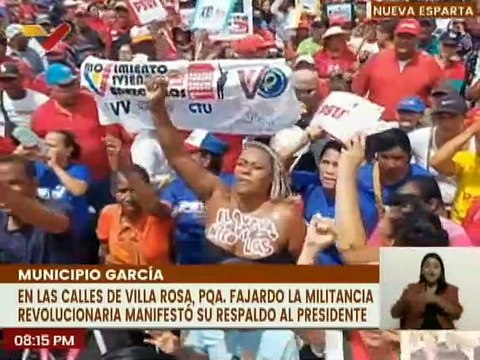 Pueblo del municipio García en Nueva Esparta se moviliza en respaldo al Presidente Nicolás Maduro