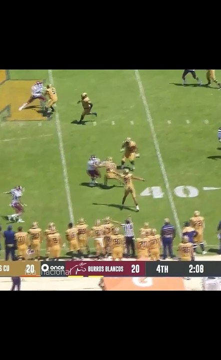 La intercepcion que permite la victoria de Burros Blancos. onefa #touchdown #collegefootball #onefa #highlights