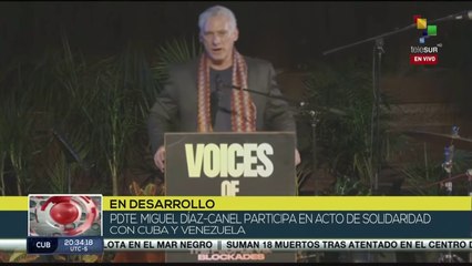 "Hemos acudido aquí a levantar la voz del pueblo cubano y de las naciones del sur"