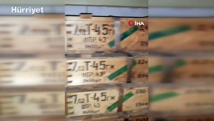 Karabağ’da bir depoda çok sayıda silah ve mühimmat bulundu