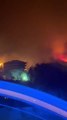 L'incendio nei pressi dell'hotel Costa Verde di Cefalù