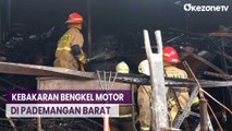 Diduga Korsleting, Bengkel Motor di Pademangan Barat Hangus Terbakar
