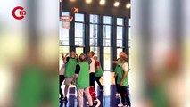 Erdoğan'ın, basketbol oynadığı anlar paylaşıldı