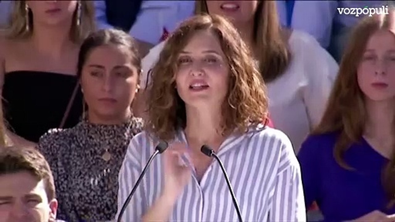 Ayuso: "Amnistía es decir que en Cataluña hay un conflicto y no una minoría independentista totalitaria haciendo caja a costa de todos"