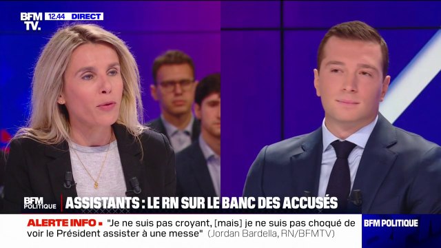 Jordan Bardella sur l'affaire des assistants européens: cela arrive constamment avant les élections européennes