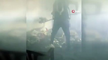 Zonguldak'ta bir ev yangında kullanılamaz hale geldi