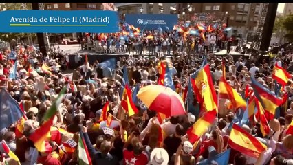 El acto del PP contra la amnistía en tres momentos