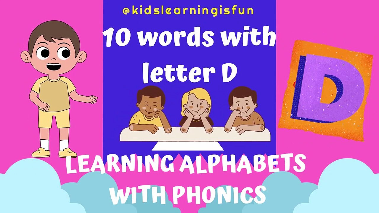 10 words with letter D  l Words with letter D l Words letter D song l Kindergarten l @KidsDianaShow