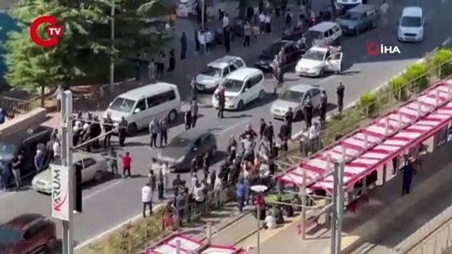 Kayseri'de tramvay kazasında ölen gencin ailesinden tabutlu tepki