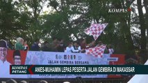 Anies Baswedan dan Muhaimin Iskandar Ikuti Jalan Gembira di Makassar