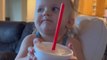 Cute little girl has a grumpy reaction to sharing her food with her mother *Adorable Reaction*