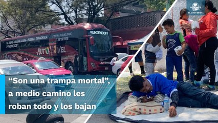 Camiones “piratas” ofertan viajes para migrantes afuera de la Central del Norte