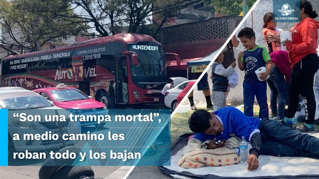 Camiones “piratas” ofertan viajes para migrantes afuera de la Central del Norte