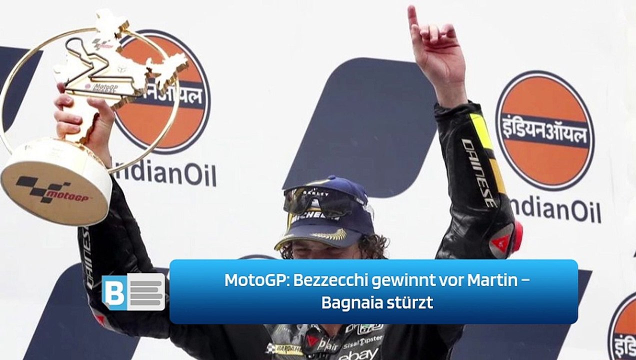 MotoGP: Bezzecchi gewinnt vor Martin – Bagnaia stürzt
