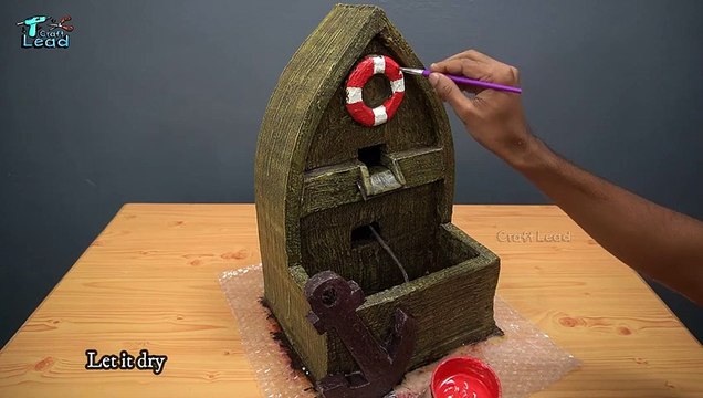 Making 2 Beautiful Indoor Water Fountains _ Awesome DIY Tabletop Fountain Using Styrofoam _ Cement(480P)