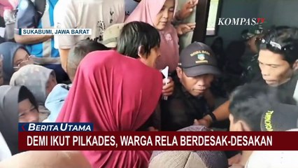 Demi Ikut Pilkades, Warga di Kabupaten Sukabumi Rela Berdesak-Desakan