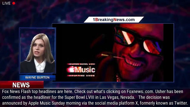 Usher set to headline Super Bowl LVIII halftime show - 1breakingnews.com -  video Dailymotion