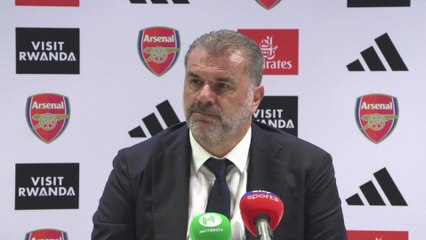 Ange Postecoglou reacts to Tottenham's North London derby draw at Arsenal