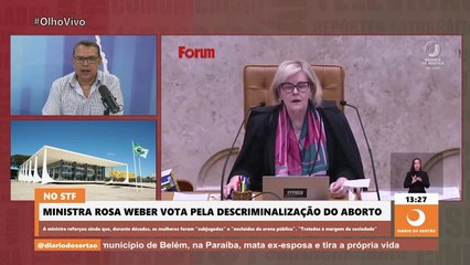No seu voto, ministra Rosa Weber diz que criminalizar aborto “perpetua discriminação de gênero”