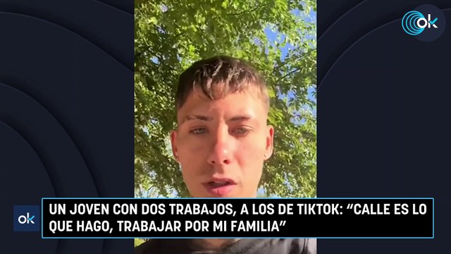 Un joven con dos trabajos, a los de TikTok: Calle es lo que hago, trabajar por mi familia