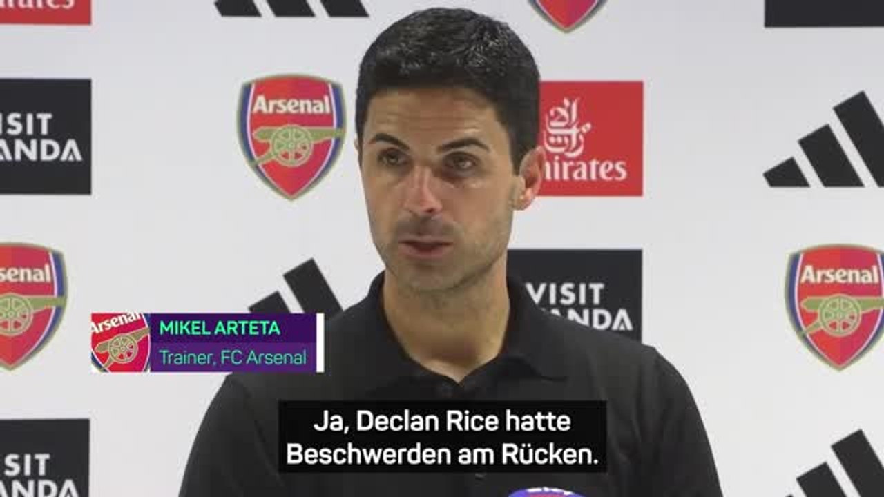 Arteta erklärt die Auswechslung von Declan Rice