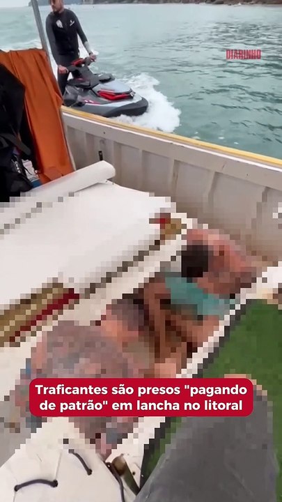 Traficantes são presos "pagando de patrão" em lancha