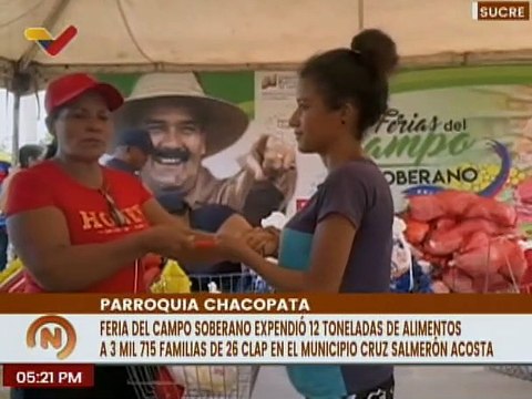 Sucre | Feria del Campo Soberano y PDVAL benefició a familias de la pqa. Chacopata